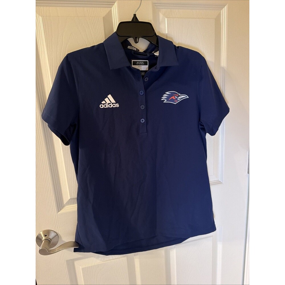 adidas UTSA Shirt Womens Medium Navy Blue Short Sleeve Roadrunners, New